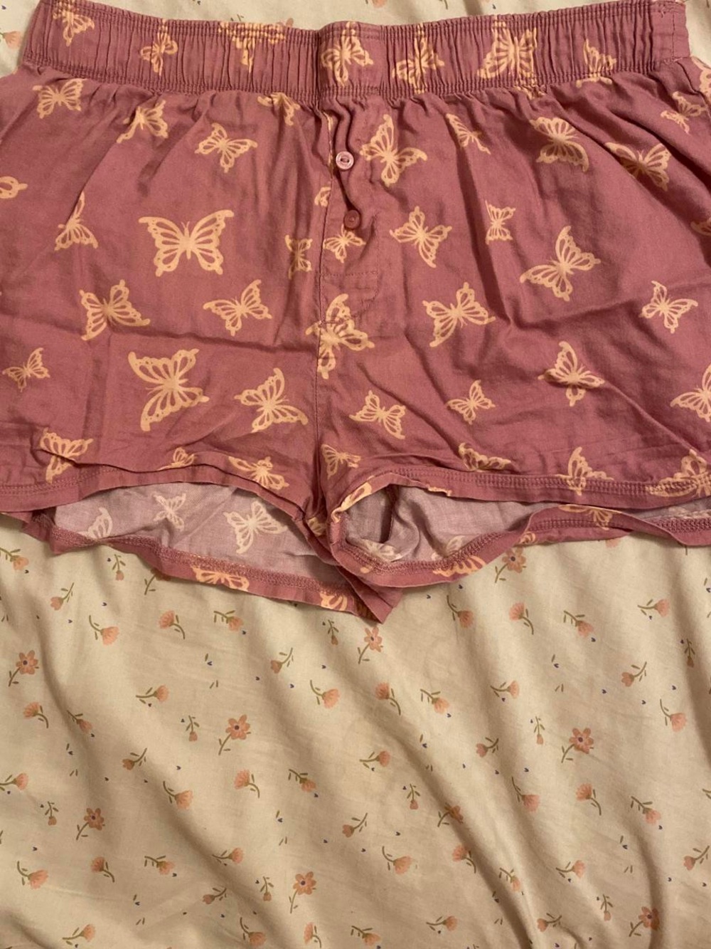 Victoria's Secret Rose Pink Butterfly Lounge Shorts